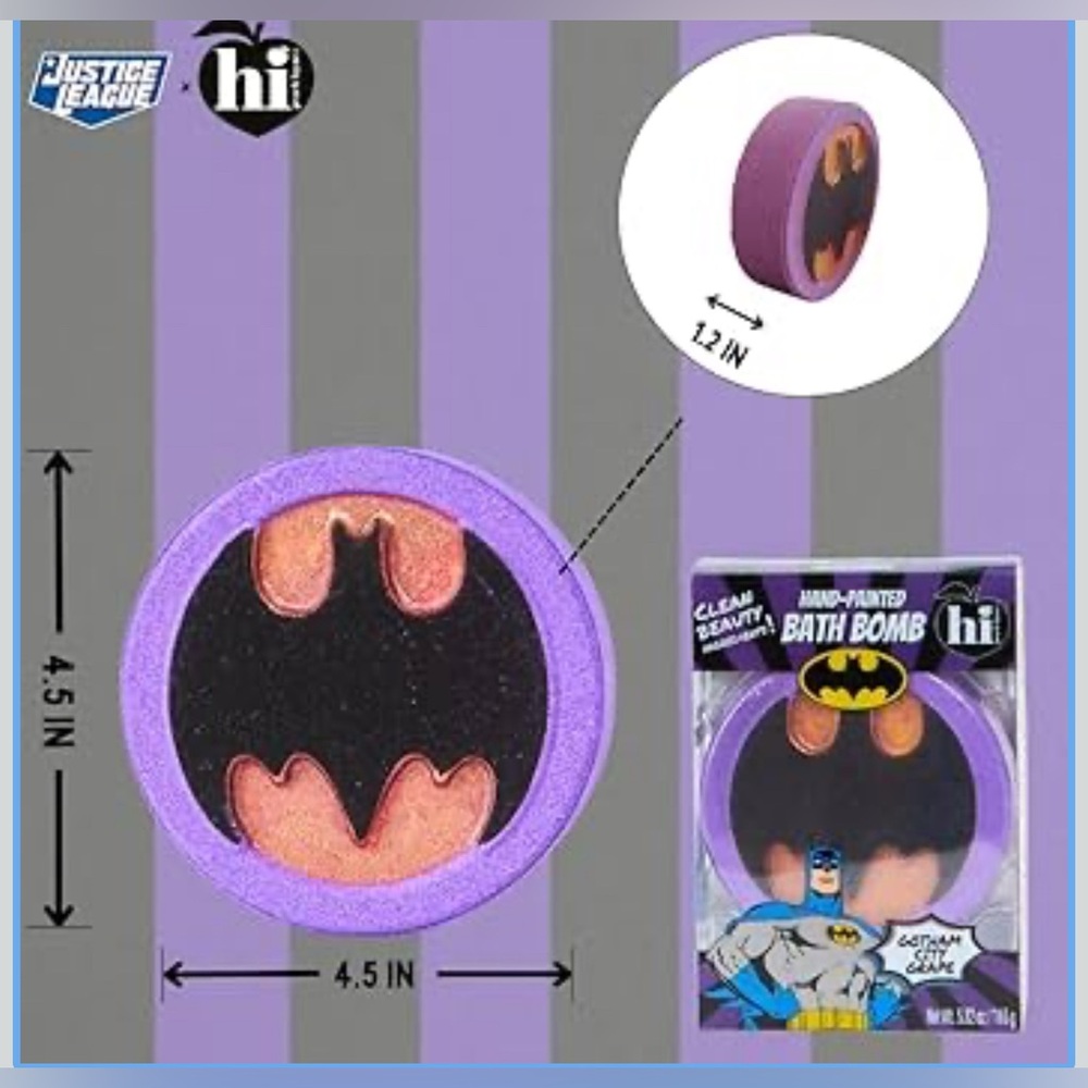 Hi Peach Layne - Hand Painted Justice League bath Bombs - Clean Ingredients! - Picture 5 of 16